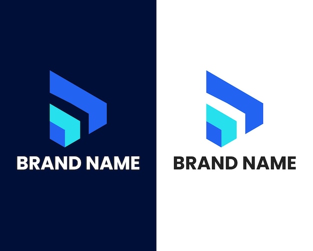 letter b and f mark modern logo design template