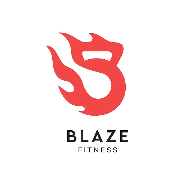 Letter B fitness logo for sports company