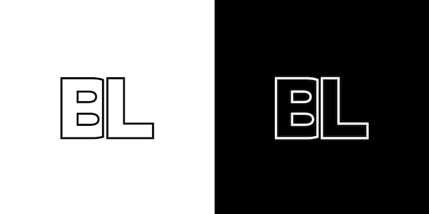 Vector letter b and l bl logo design template minimal monogram initial based logotype