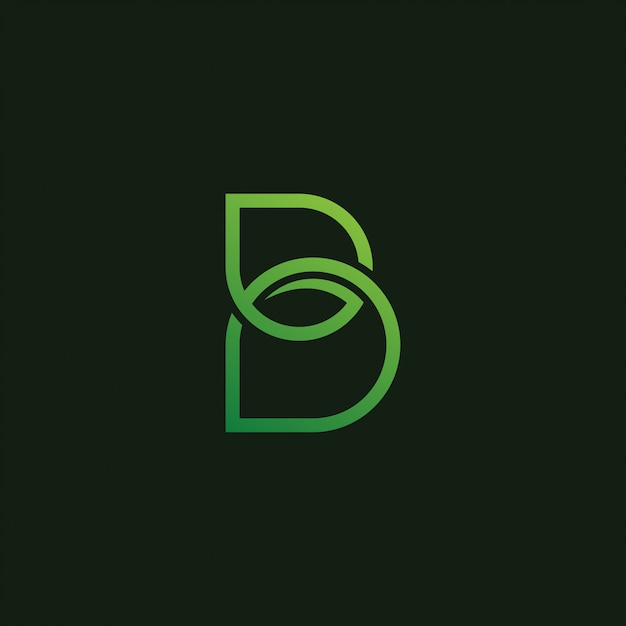 Letter B leaf logo icon design