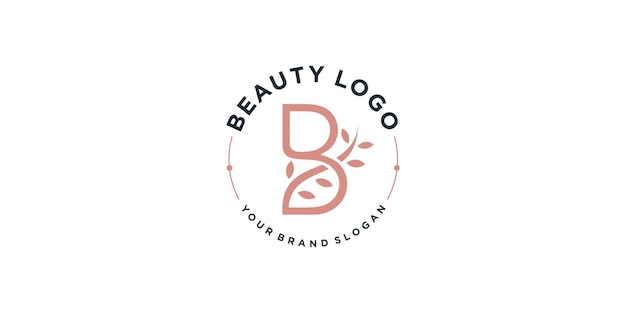 Letter B logo design for beauty and health Premium Vector