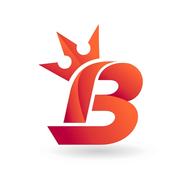 letter B logo with crown concept