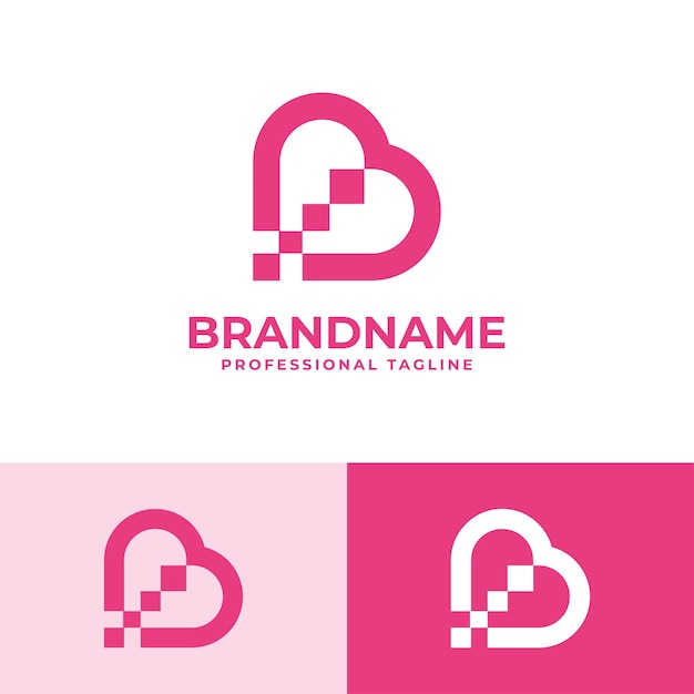 Letter B Love Logo suitable for any business related to love with B initial