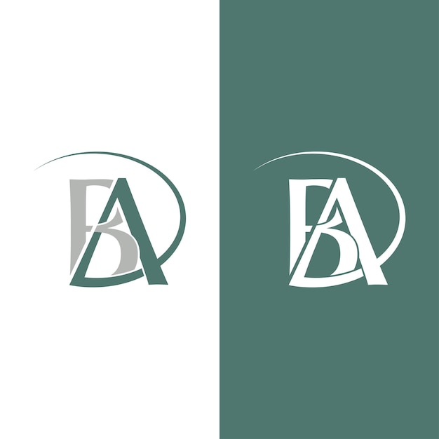 Letter BA logo with sophisticated design the concept of using minimal and clean