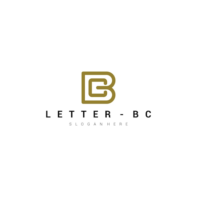 Letter bc or cb logo icon design template premium vector Premium Vector