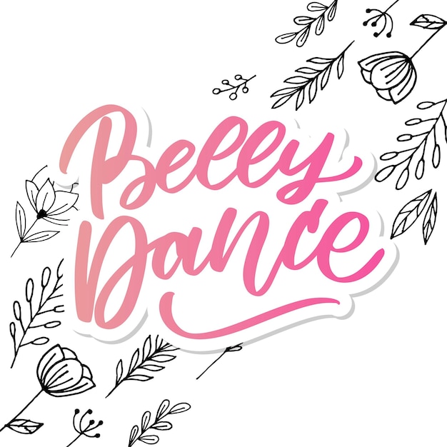 Letter belly dance lettering composition for your logo