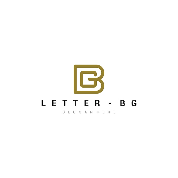 Letter bg or gb logo icon design template premium vector Premium Vector