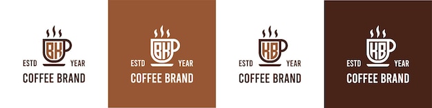 Letter BK and KB Coffee Logo suitable for any business related to Coffee Tea or Other with BK or KB initials