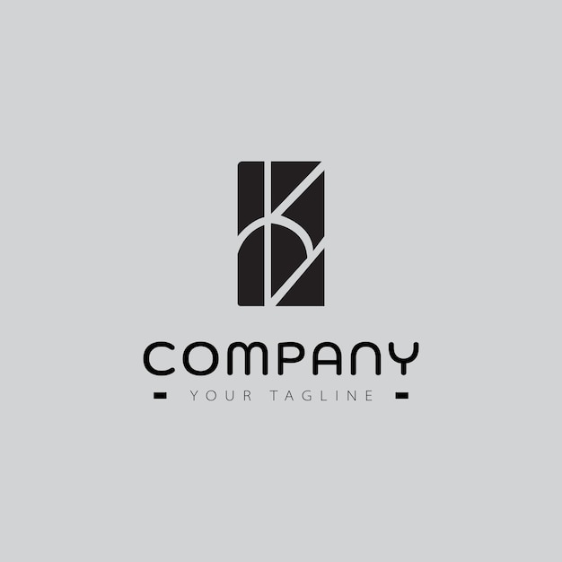 Letter Bk KB Logo Design Template