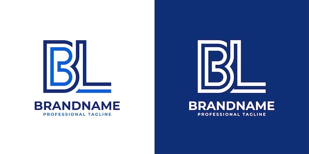 Letter BL Line Monogram Logo suitable for any business with BL or LB initials