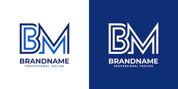 Letter BM Line Monogram Logo suitable for any business with BM or MB initials