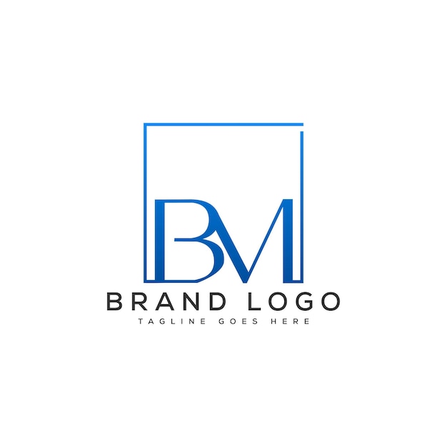 Vector letter bm logo design vector template design for brand