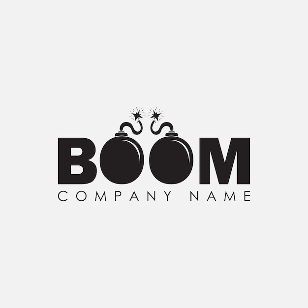 Letter boom logo design vector pictogram