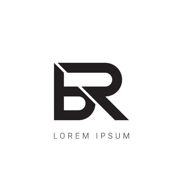 Letter BR RB logo and icon design template