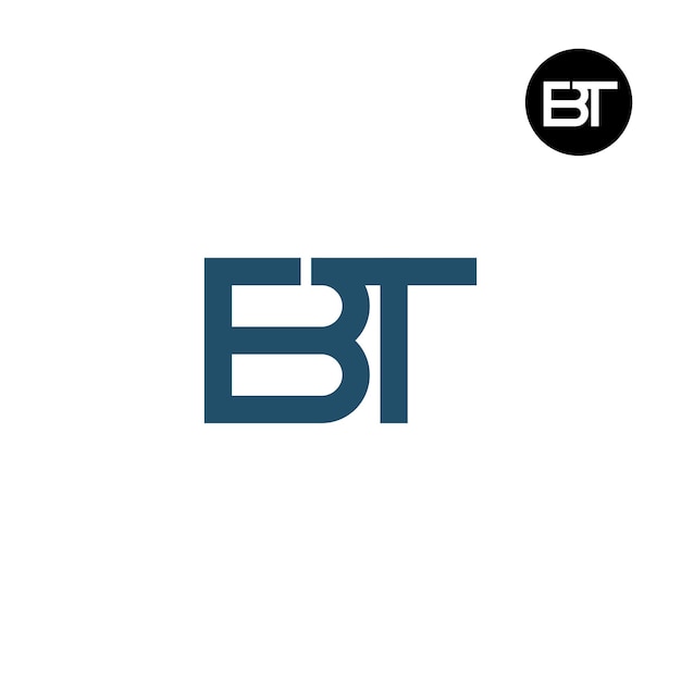 Letter BT Monogram Logo Design