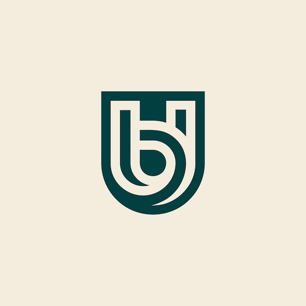 Vector letter bu or ub logo