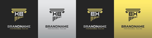 Letter BX or XB Lawyer Logo suitable for any business related to lawyer with BX or XB initials