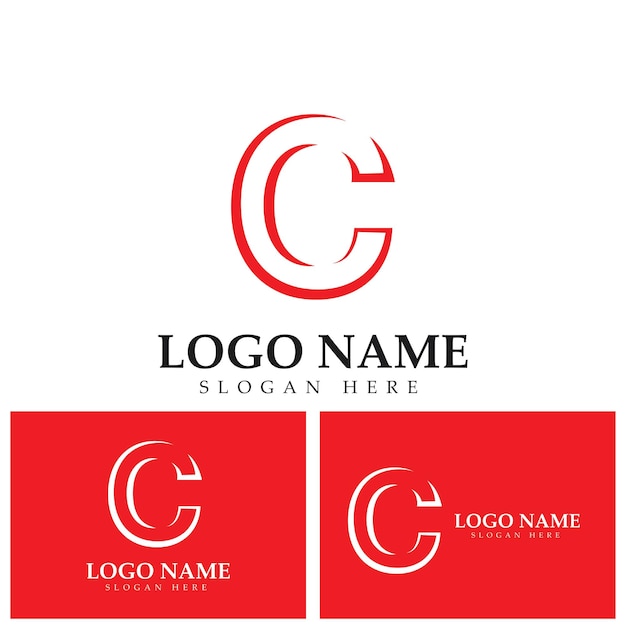 Letter C and C logo icon design template elements