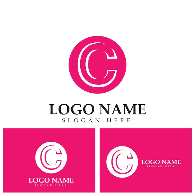 Letter C and C logo icon design template elements