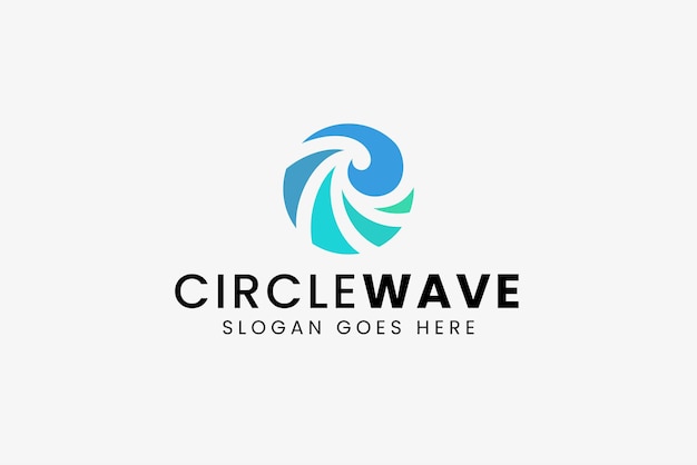 letter C circle wave colorful modern and minimalist logo for fashion and boutique