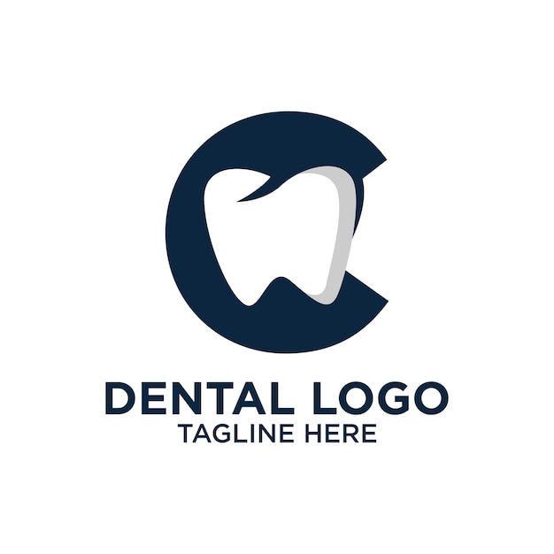 Letter C Dental Logo Design Template Inspiration Vector Illustration