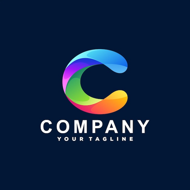 Letter c gradient logo design