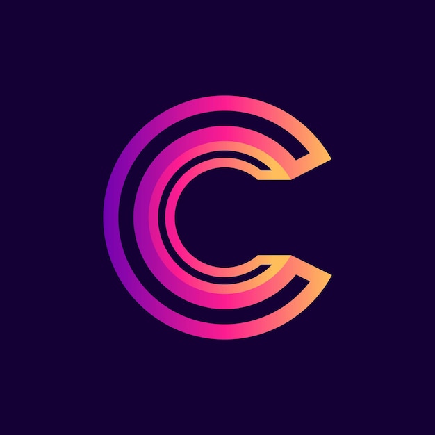 letter c logo design template Free Vector