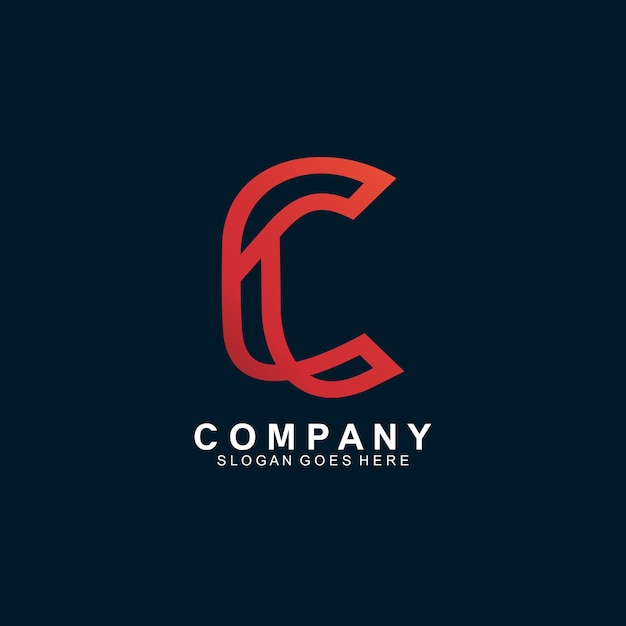 Letter c logo design in vector