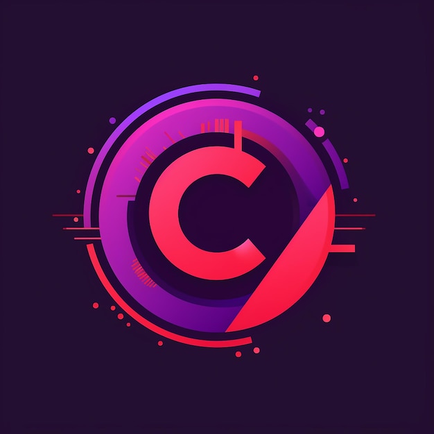 Letter C in vector logo