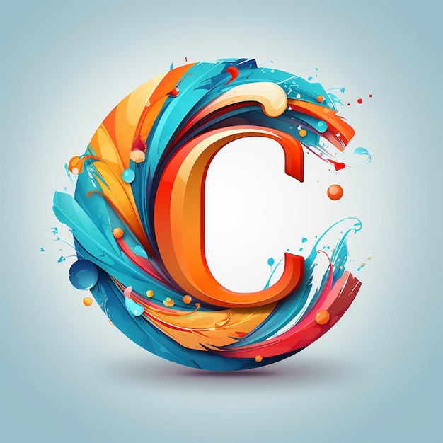 Letter C in vector logo