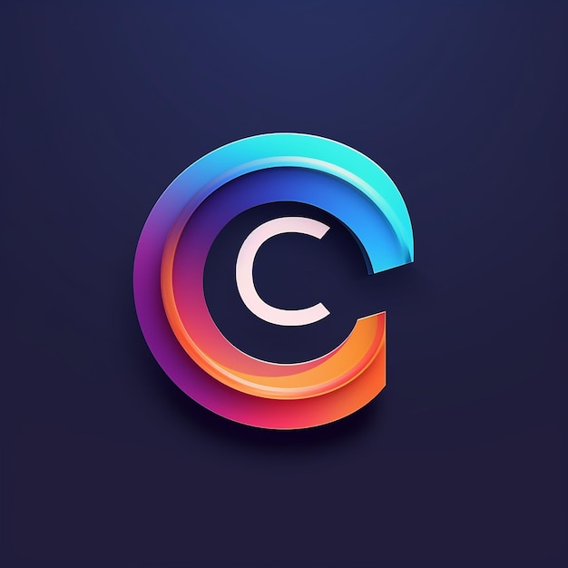 Letter C in vector logo