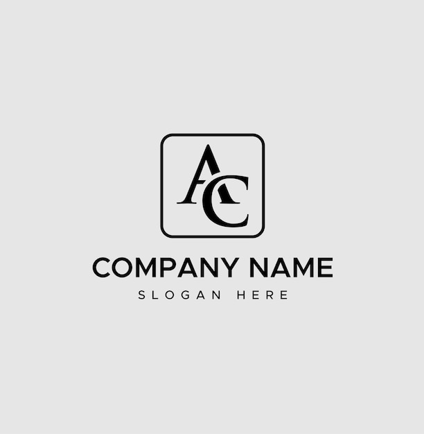 Vector letter ca and ac logo design vector template