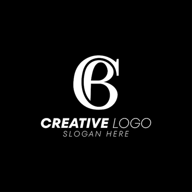 Vector letter cb or bc logo design