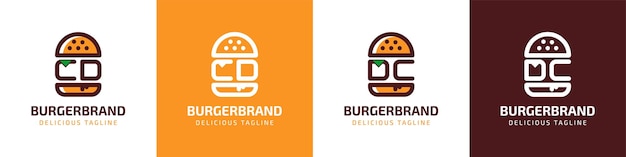 Letter CD and DC Burger Logo suitable for any business related to burger with CD or DC initials