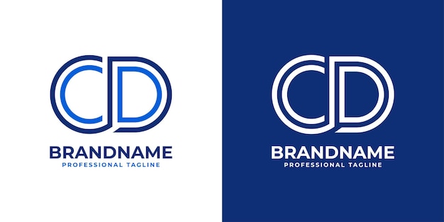 Letter CD Line Monogram Logo suitable for any business with CD or DC initials