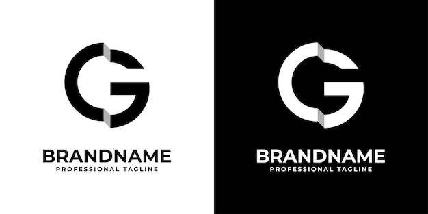 Letter CG or GC Monogram Logo suitable for any business with GC or CG initials