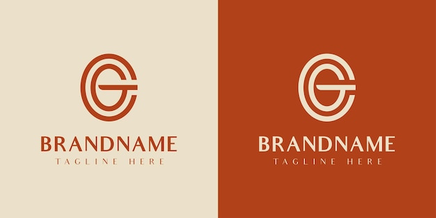 Letter CG or GC Oval Logo suitable for any business with CG or GC initials