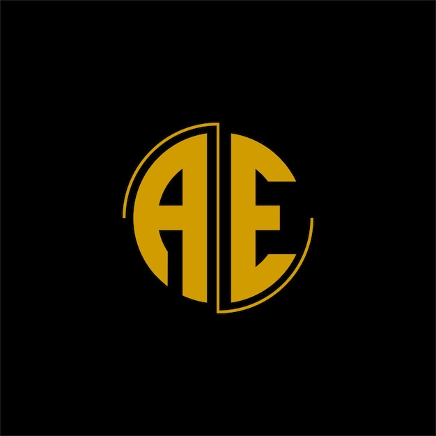 Letter circle logo design 'AE'