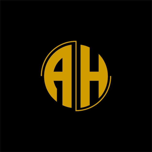 Letter circle logo design 'AH'