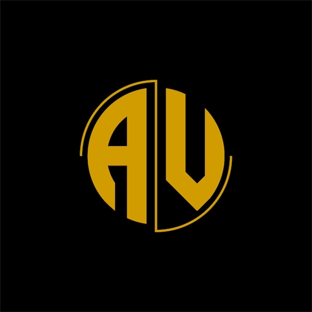 Letter circle logo design 'AV'