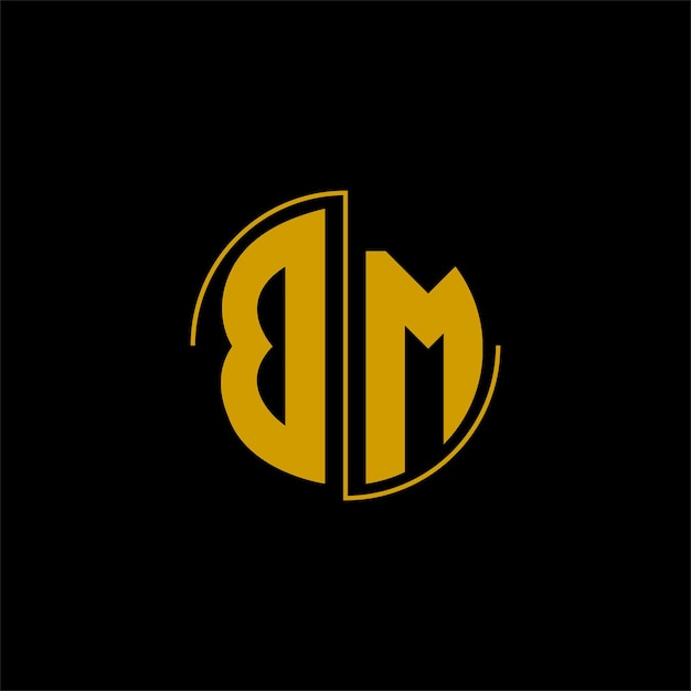 Letter circle logo design 'BM'