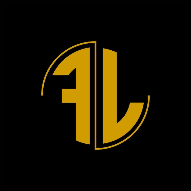 Letter circle logo design 'FL'