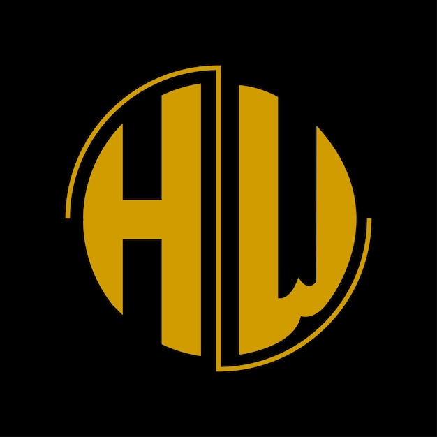 Letter circle logo design 'HW'