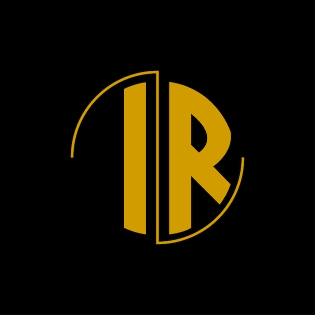 Letter circle logo design 'IR'