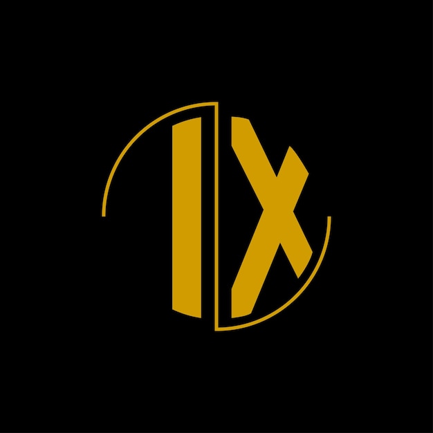 Letter circle logo design 'IX'