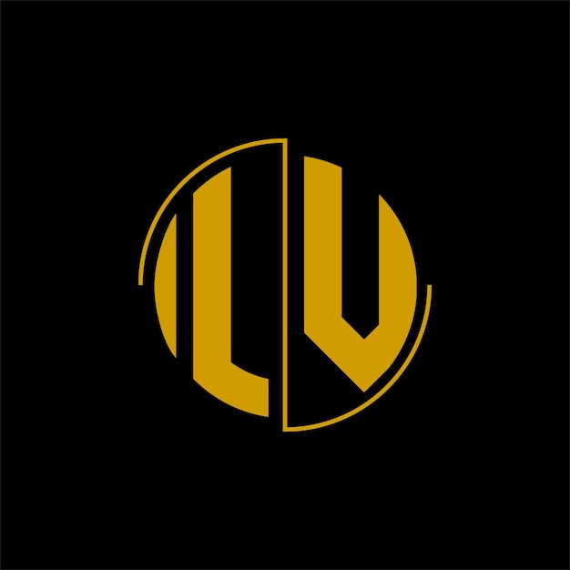 Letter circle logo design 'LV'