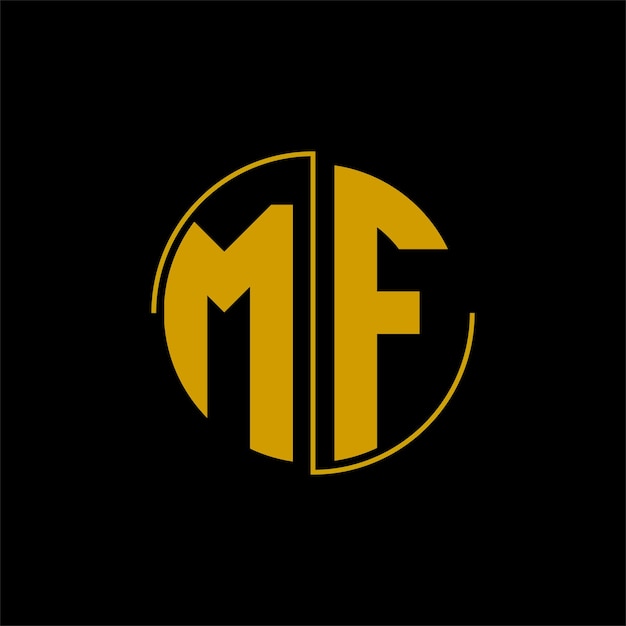 Letter circle logo design 'MF'