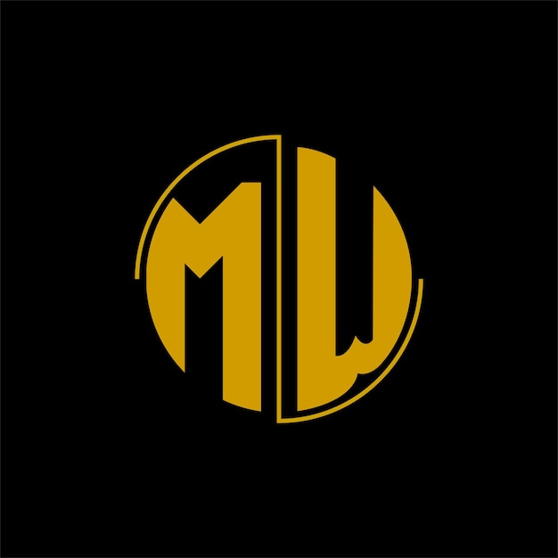 Letter circle logo design 'MW'