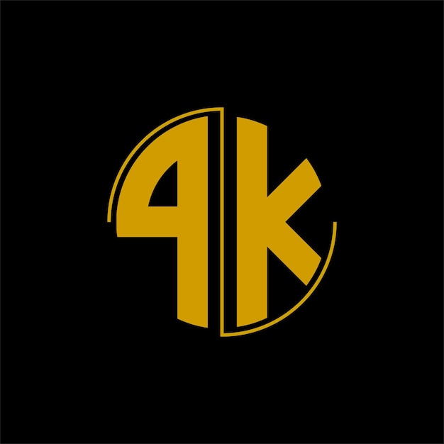 Letter circle logo design 'PK'