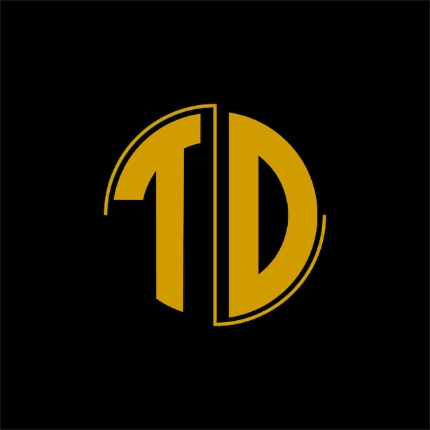 Letter circle logo design 'TD'